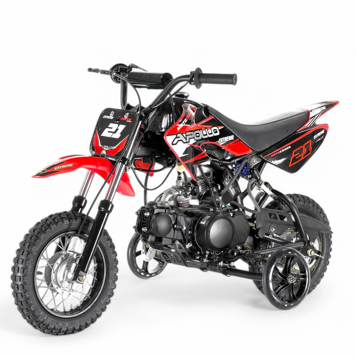 Apollo 70cc Kids Dirt Bike With Training Wheels