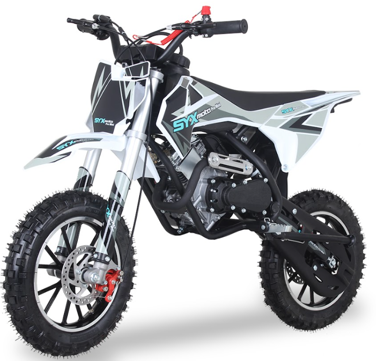 SYX-moto Black Kids Off Road Dirt Bike 50CC 2-Stroke Gas Dirt Bike Kids  Dirt Bike Mini Pit Bike Gas Powered