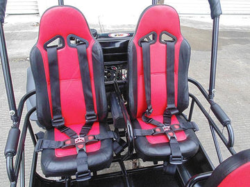 Seat for Go-Kart or Buggy RED BLACK - Version 5